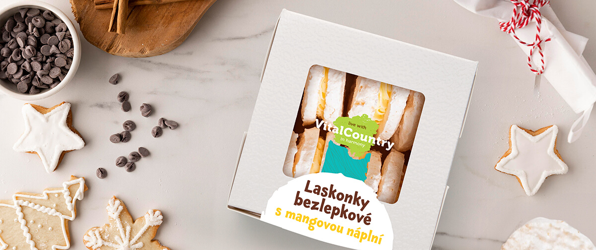 Laskonky bezlepkové mangové 130g